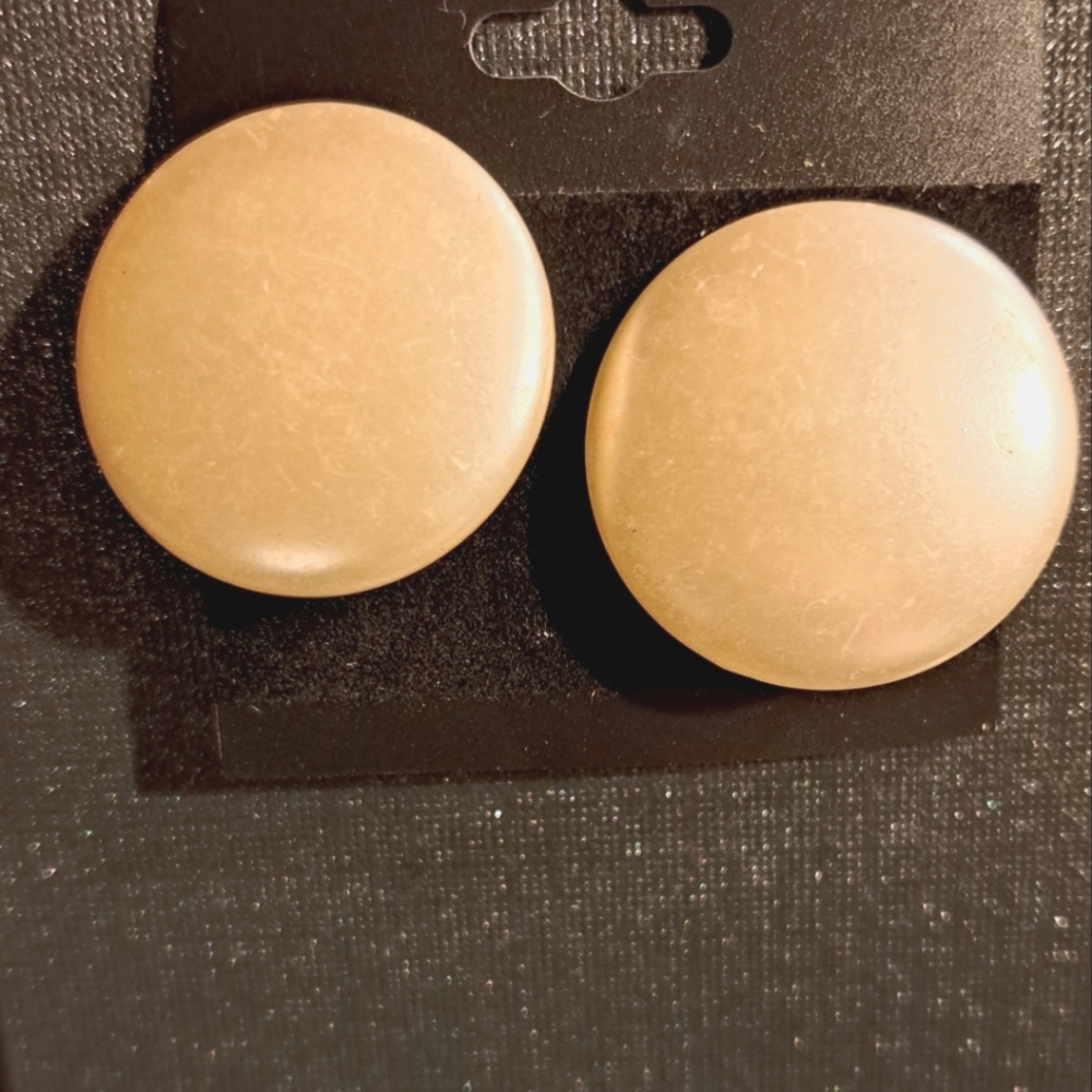 Vintage button clip on earrings.